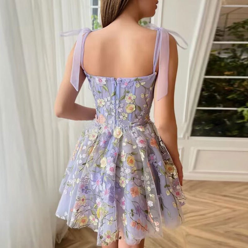 Delicate Bloom Embroidered Dress - TheBohoBloom