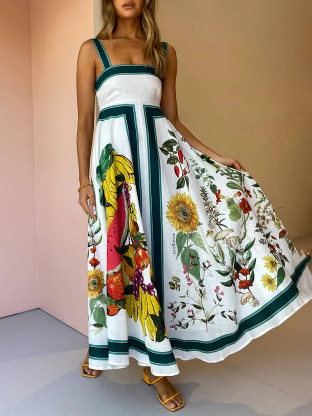 Carefree Chic Printed Maxi Dress - TheBohoBloom