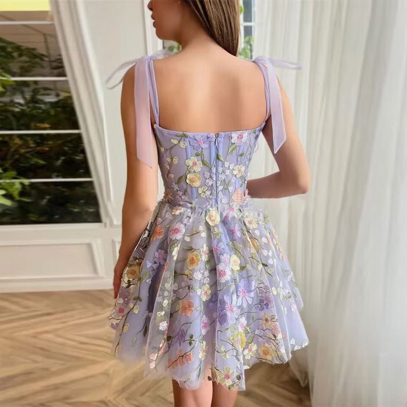 Delicate Bloom Embroidered Dress - TheBohoBloom