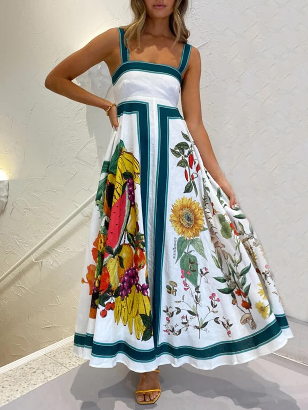 Carefree Chic Printed Maxi Dress - TheBohoBloom