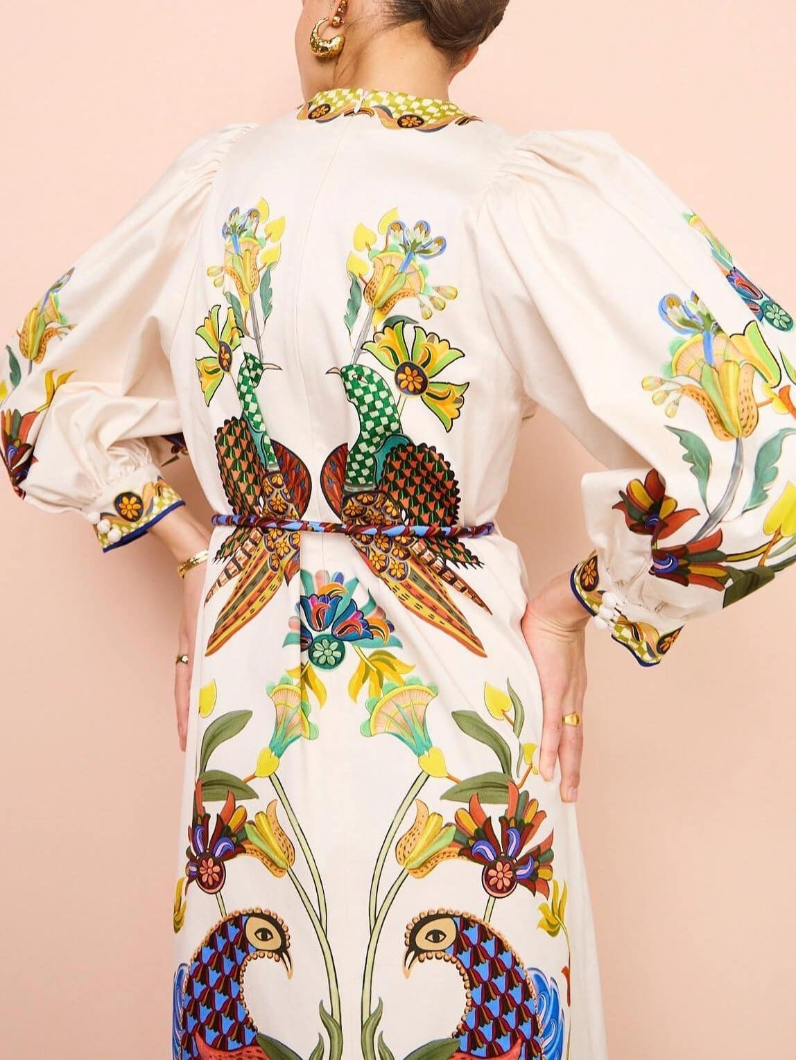 Ornate Oasis Midi Dress - TheBohoBloom
