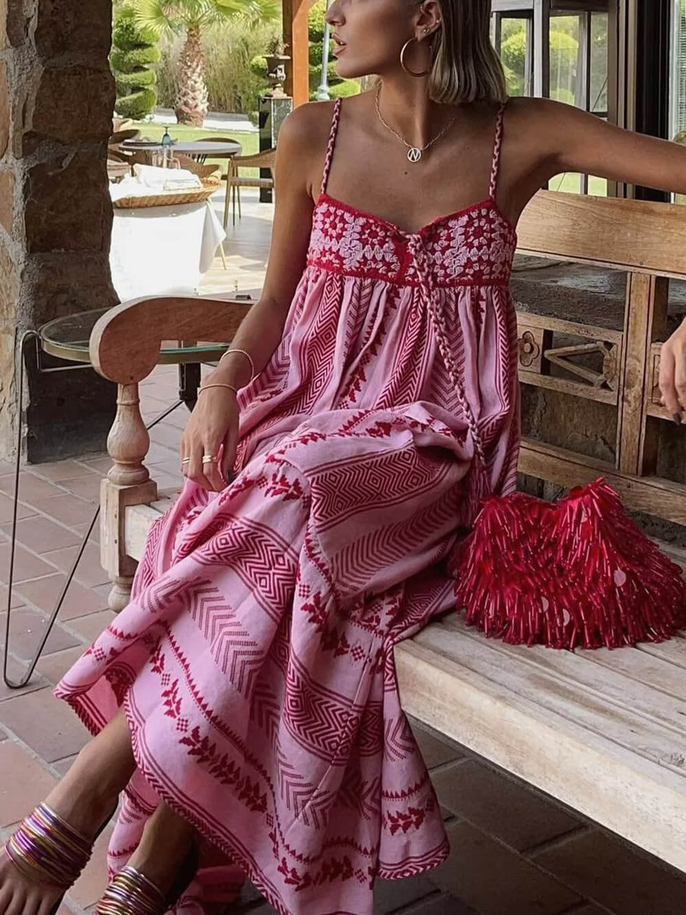 Soft Knit Crochet Boho Maxi Dress - TheBohoBloom