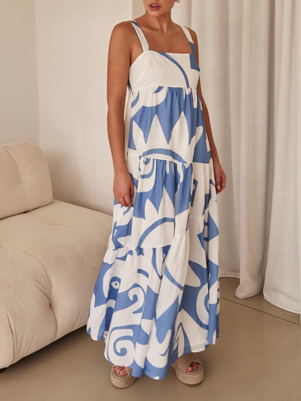 Boho Bliss Geometric Maxi Dress - TheBohoBloom