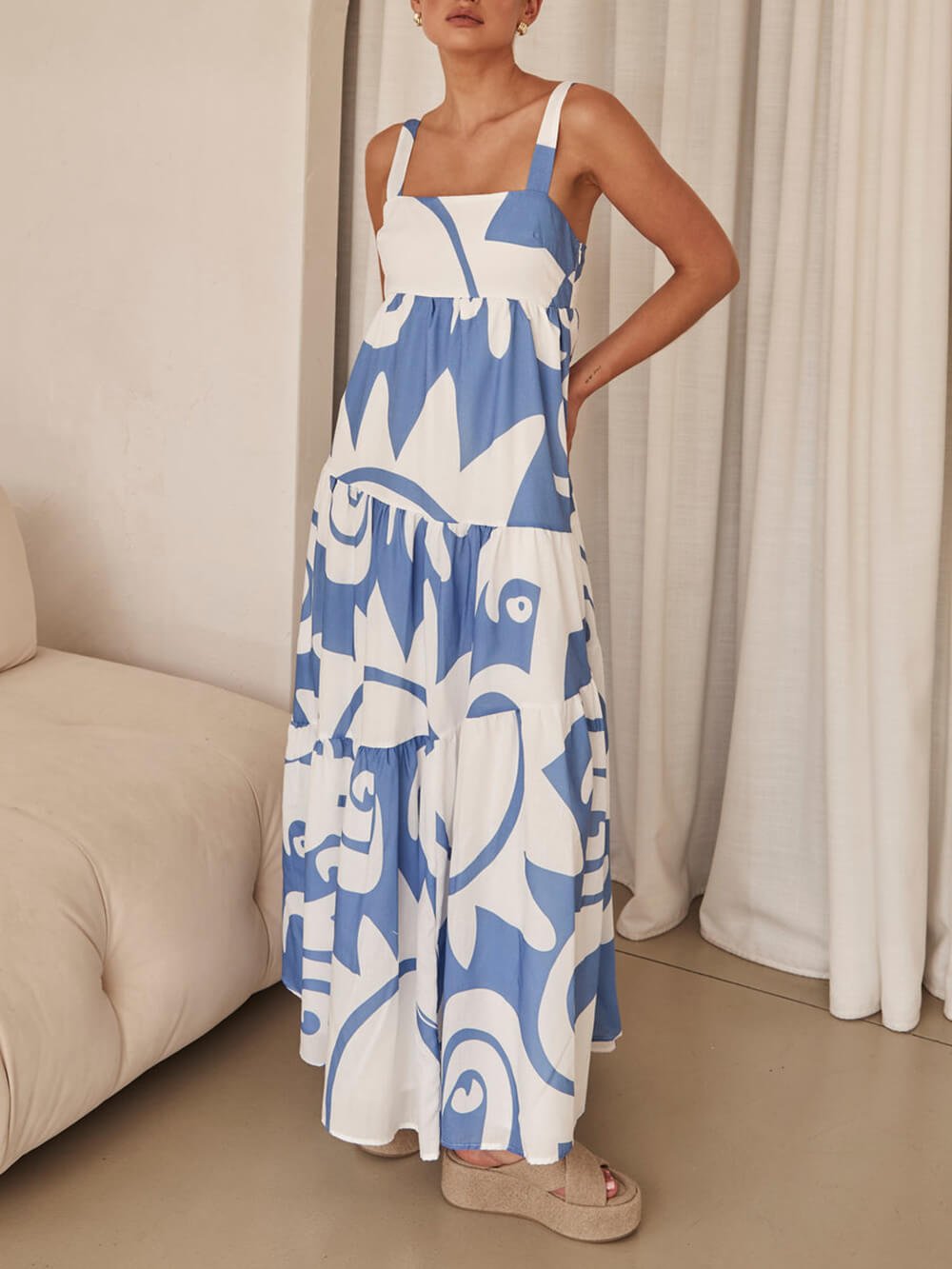 Boho Bliss Geometric Maxi Dress - TheBohoBloom