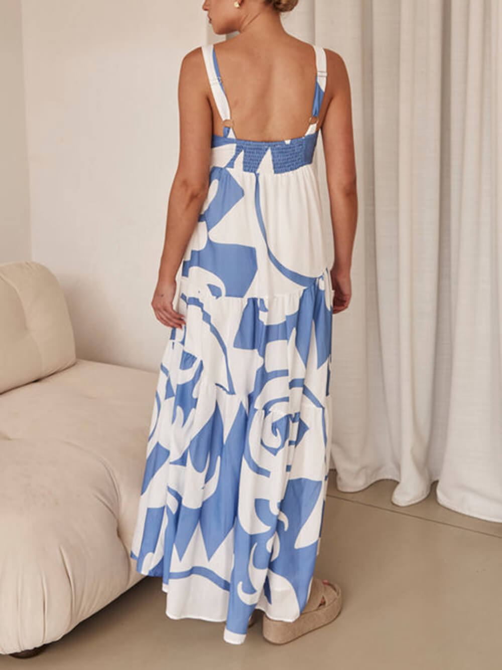 Boho Bliss Geometric Maxi Dress - TheBohoBloom