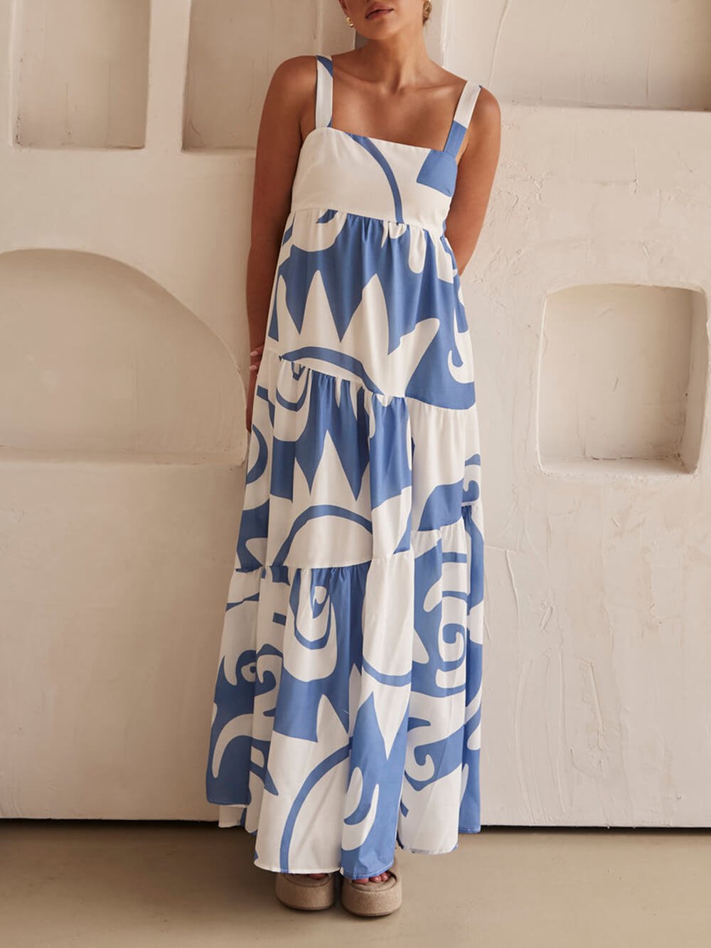 Boho Bliss Geometric Maxi Dress - TheBohoBloom