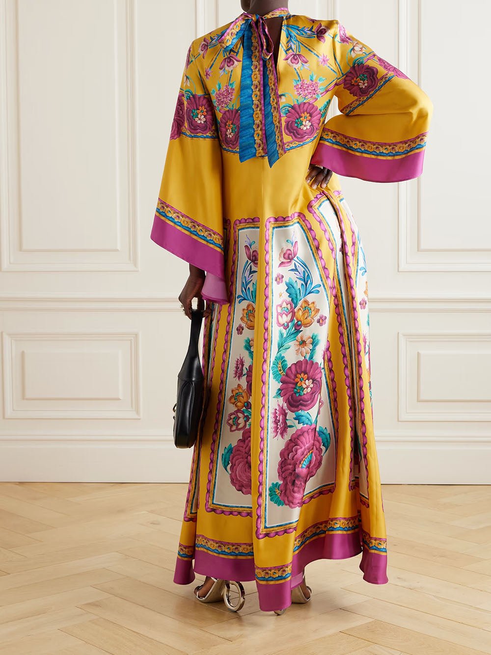 Draped Chic Sleeve Maxi Dress - TheBohoBloom