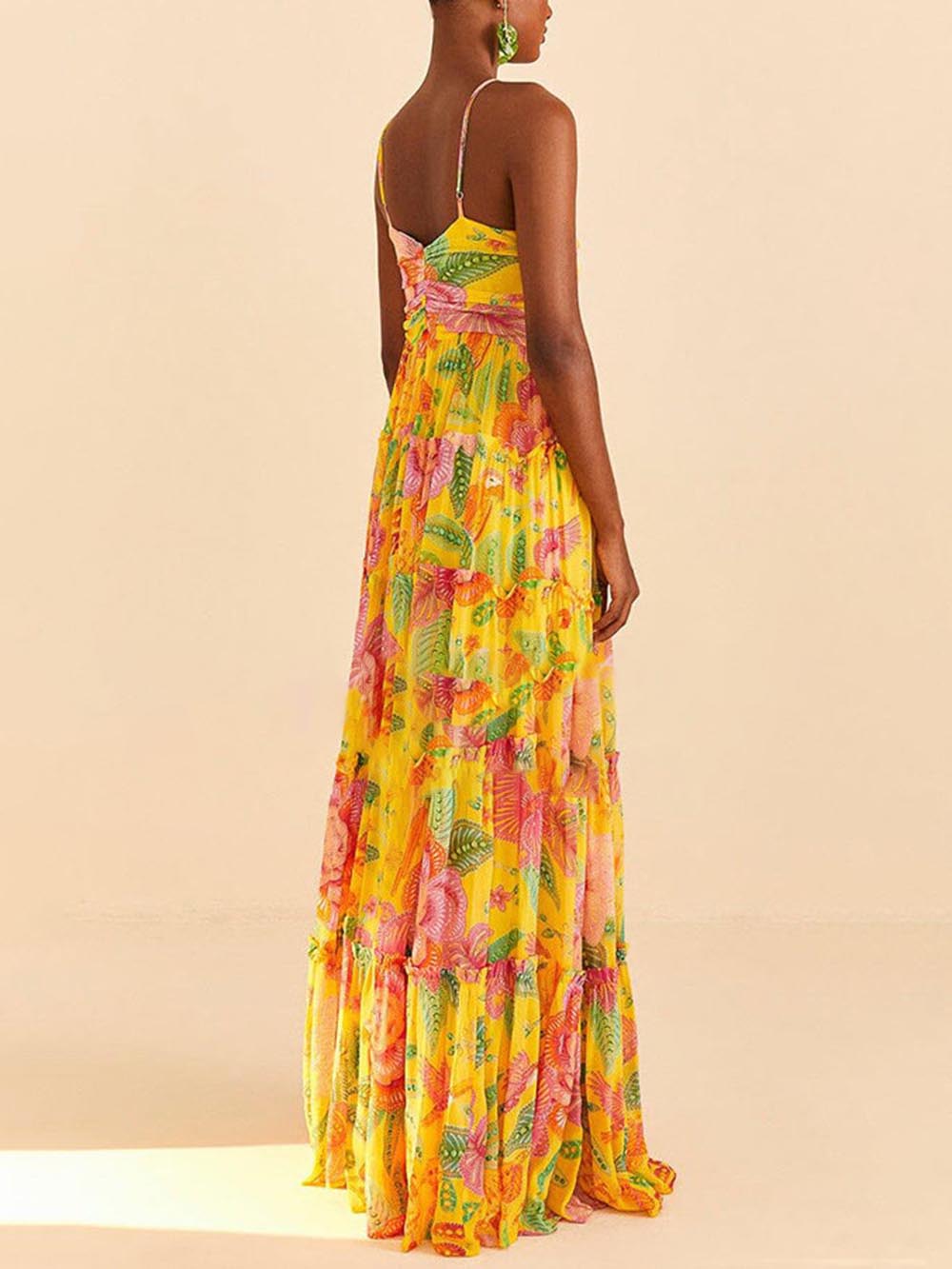 Petals Open - Back Maxi Dress - TheBohoBloom