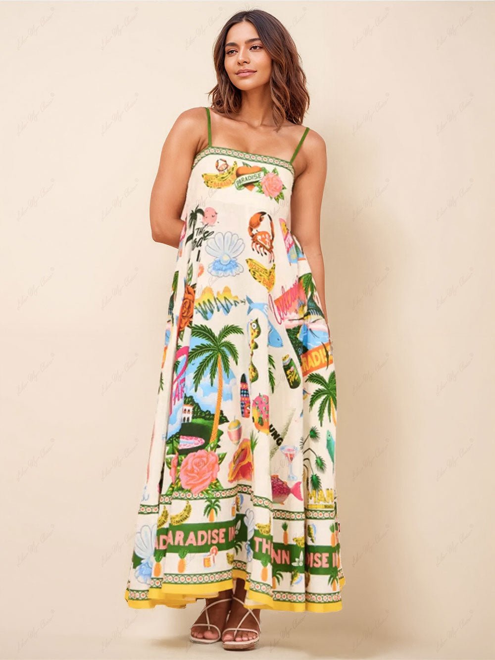 Island Dreams Print Maxi Dress - TheBohoBloom