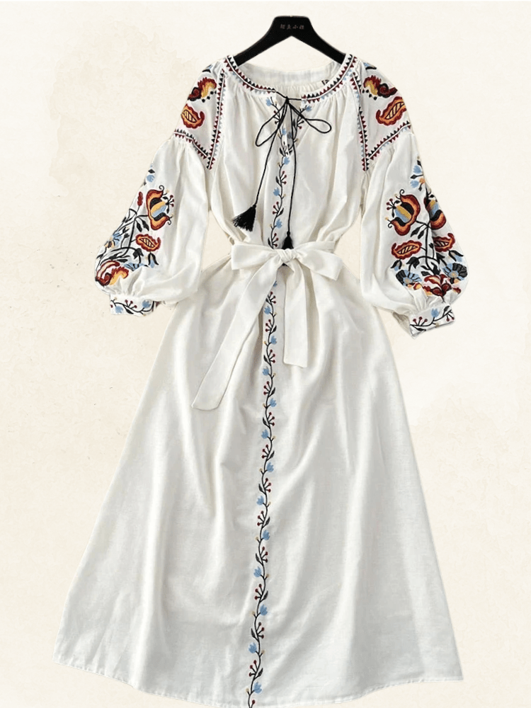 Embroidered Harmony Maxi Dress - TheBohoBloom