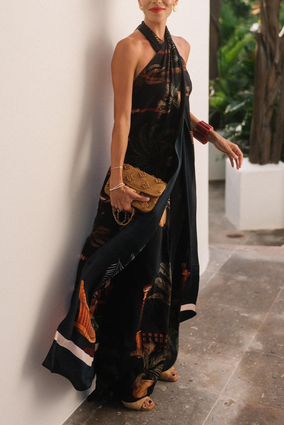 Nightfall Oasis Zweiteiliges Maxikleid