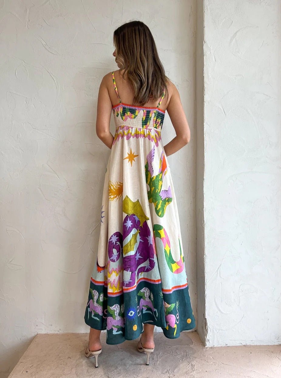 Laid - Back Luxe Smocked Midi Dress - TheBohoBloom