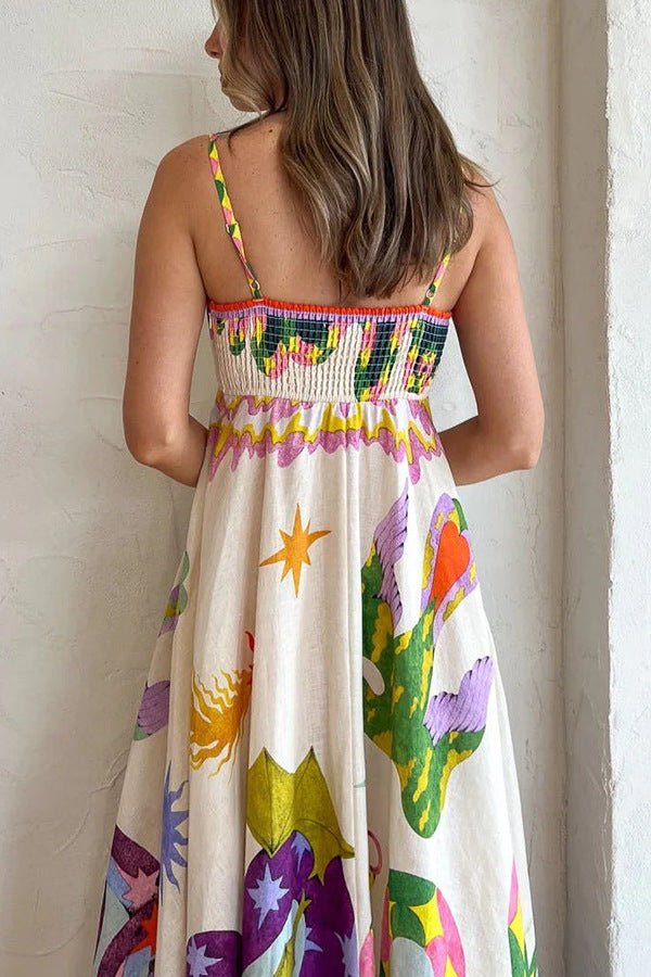 Laid - Back Luxe Smocked Midi Dress - TheBohoBloom