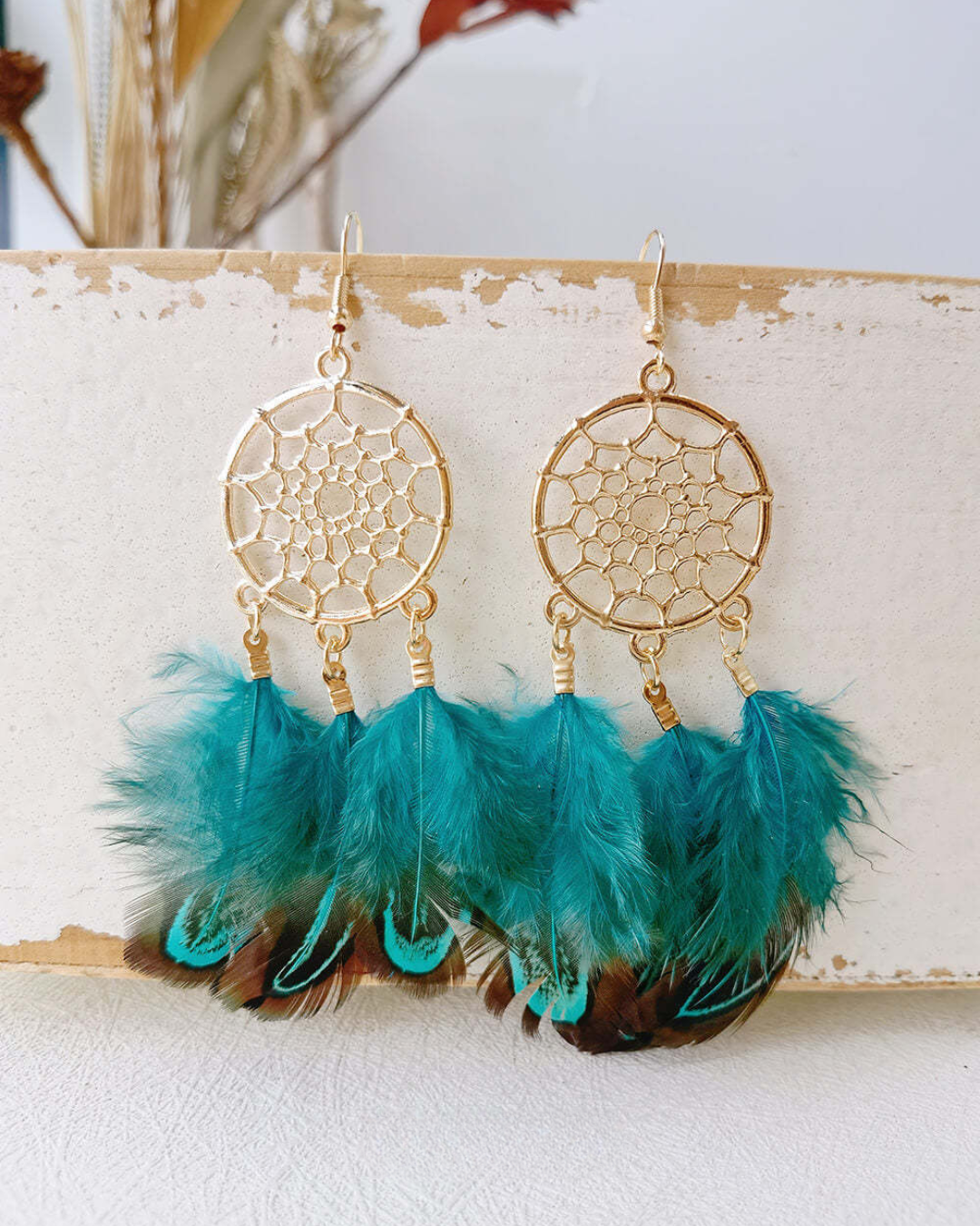 Mystic Plum Dreamcatcher Earrings
