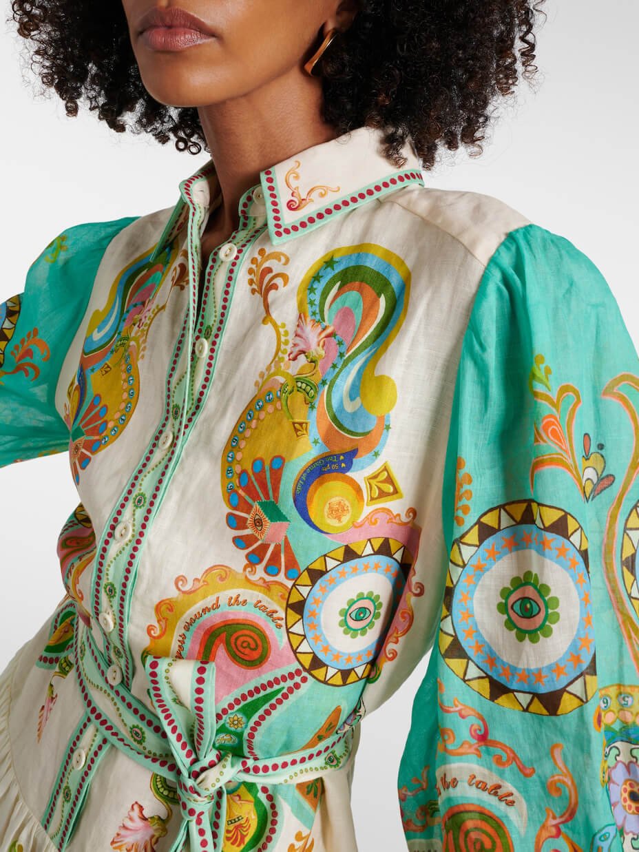 Jardin de Fleurs Art Midi Dress - TheBohoBloom