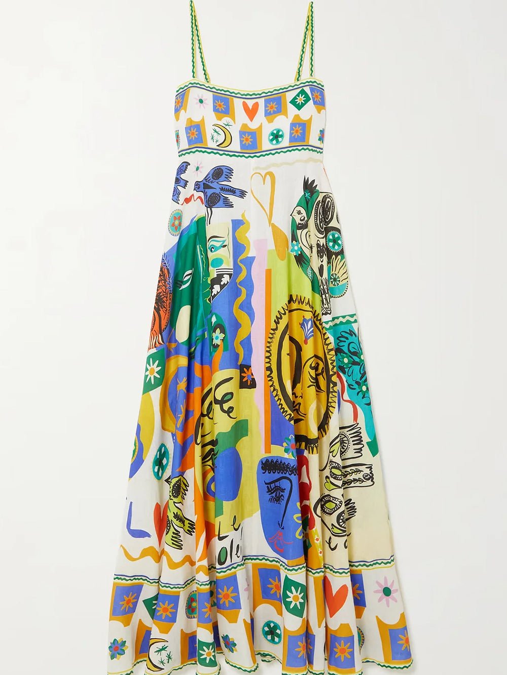Bright Bazaar Boho Graphic Maxi Dress - TheBohoBloom