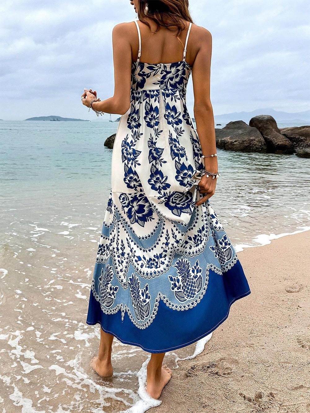 Cerulean Heritage Maxi Dress - TheBohoBloom