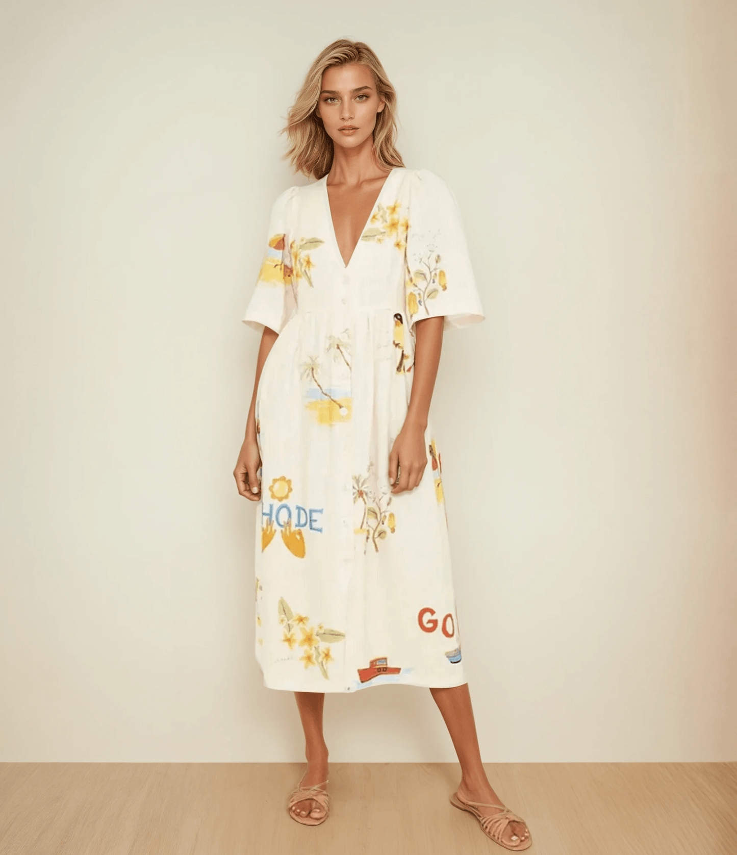 Island Dreams Midi Dress - TheBohoBloom