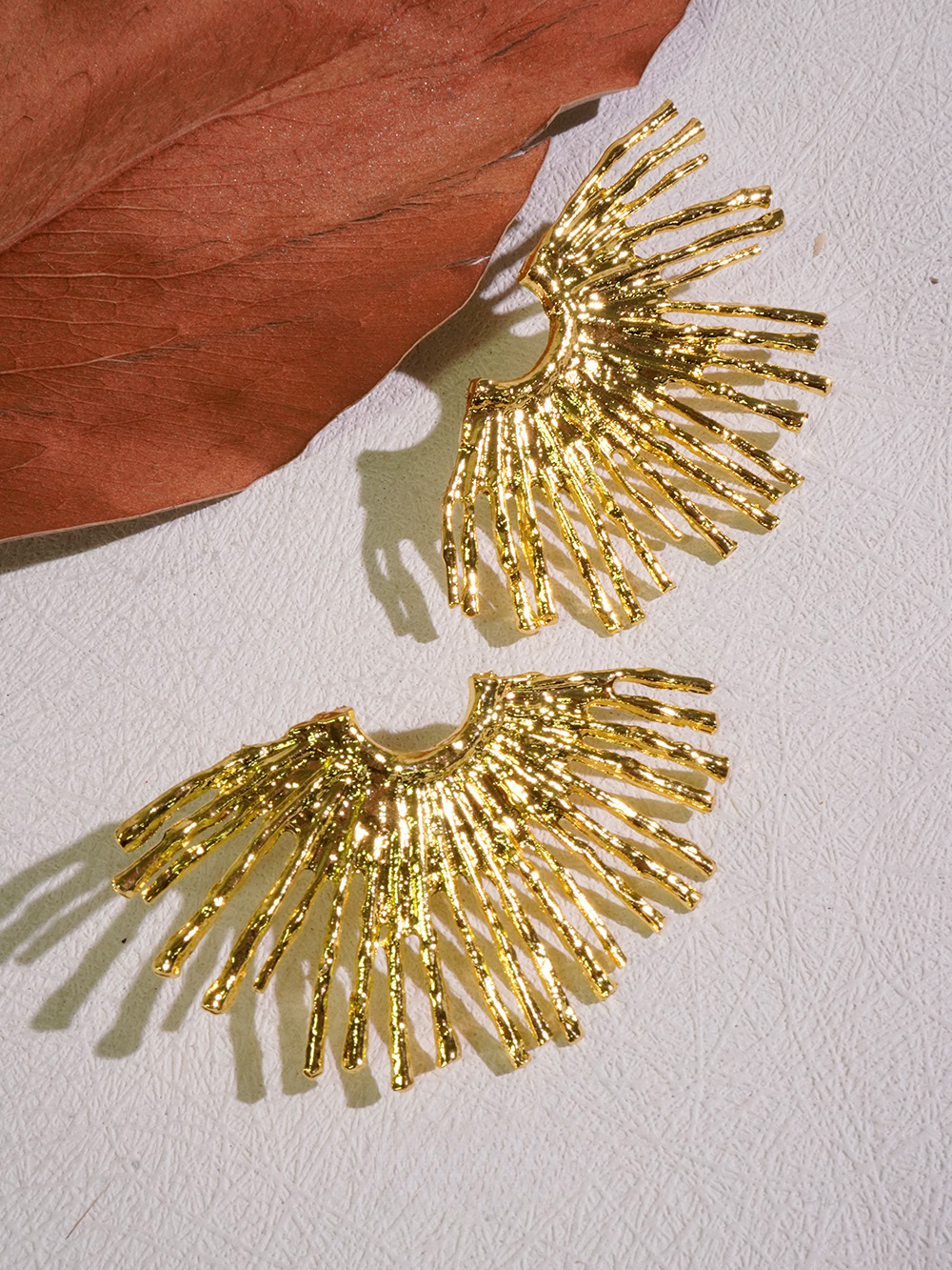 Cosmic Glint Fan Earrings