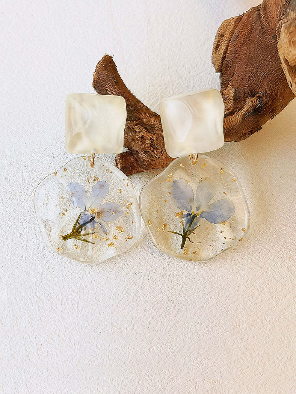 Golden Petal Memory Drops Earrings