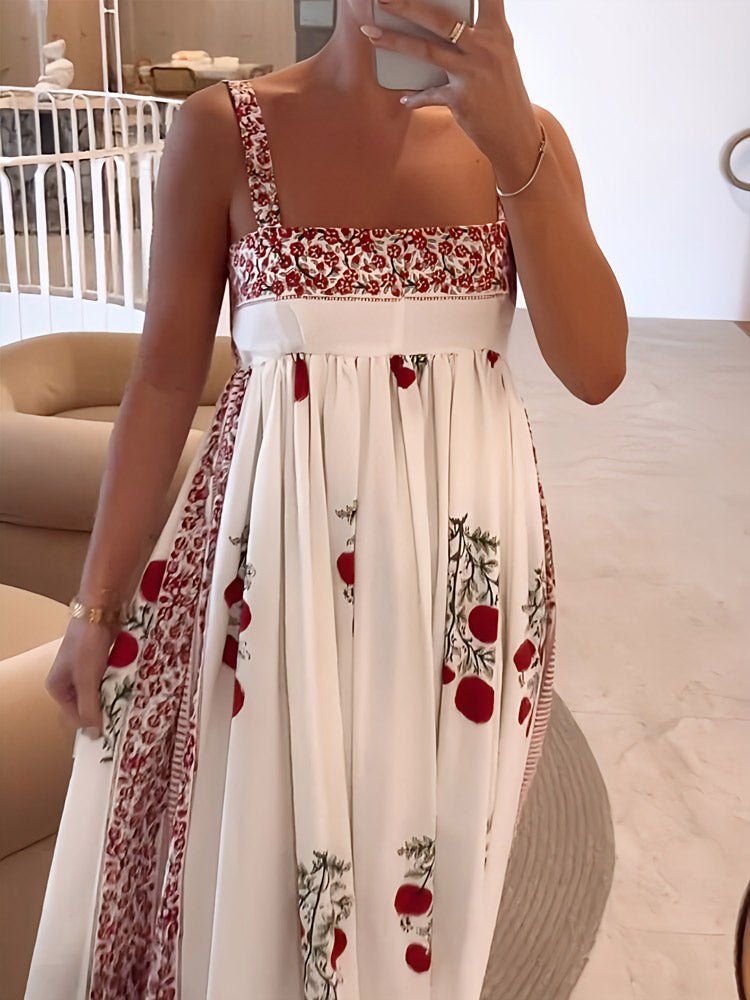 Petals Paneled Maxi Dress - TheBohoBloom