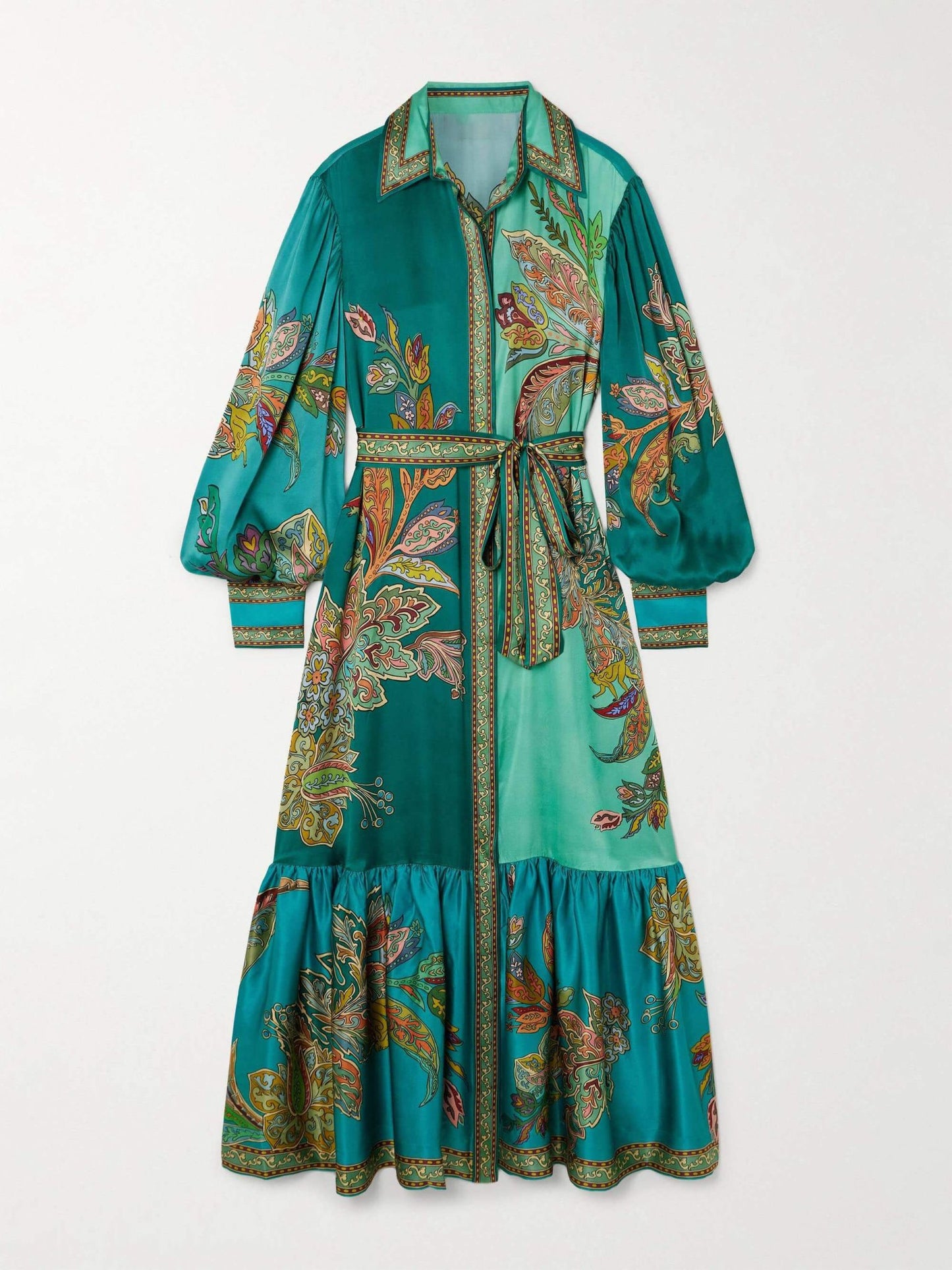 Satin Floral Midi Dress - TheBohoBloom