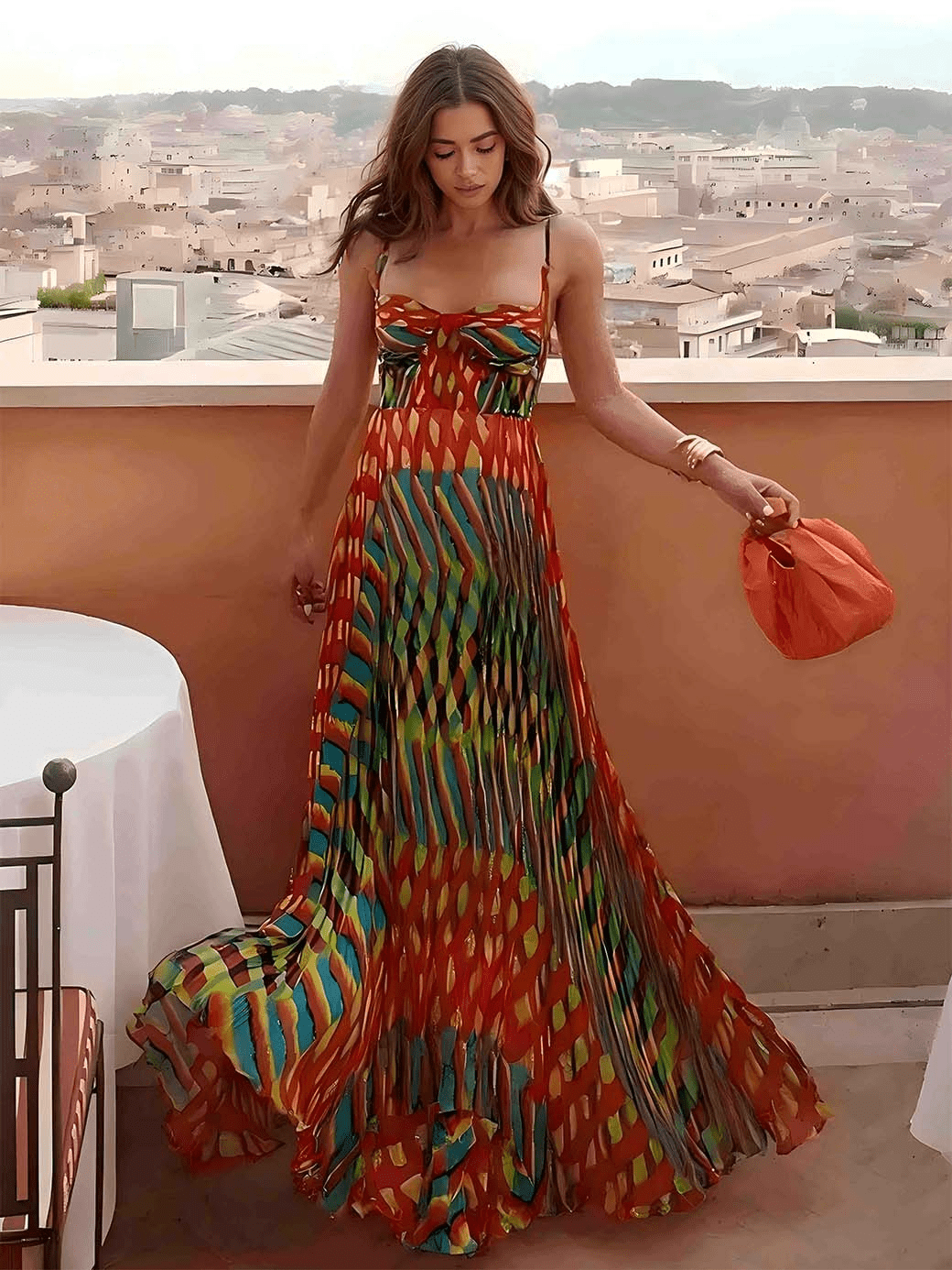Gallery Chic Abstract Maxi Dress - TheBohoBloom