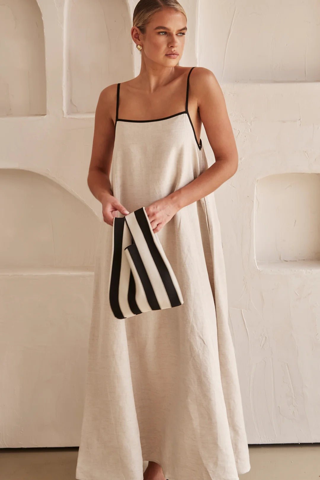 Tranquil Linen Maxi Dress - TheBohoBloom