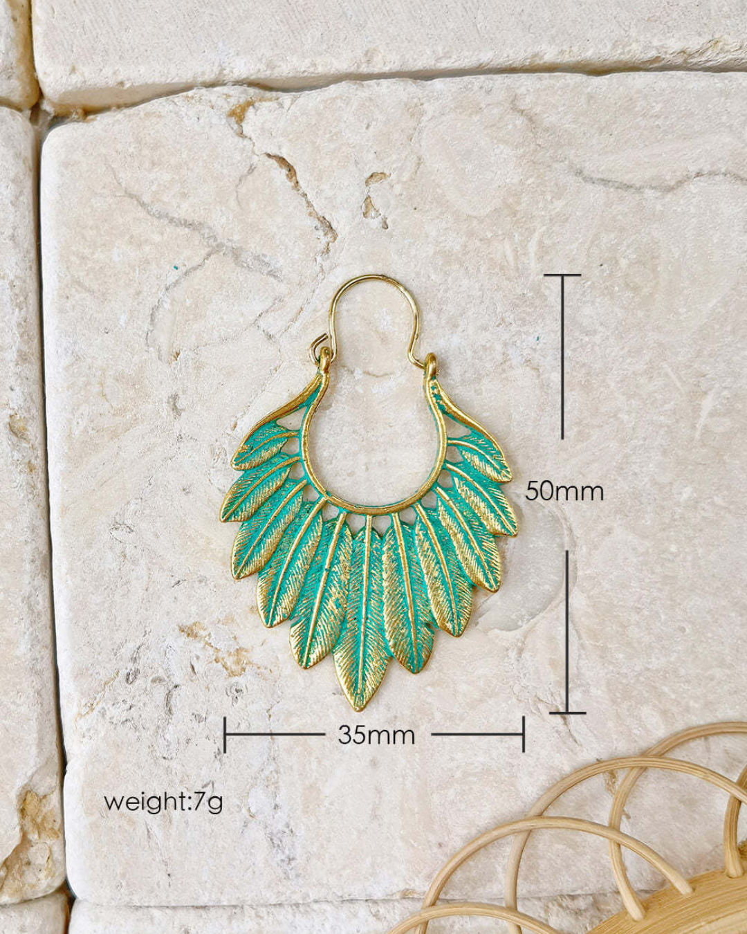 Turquoise Dusk Feather Earrings