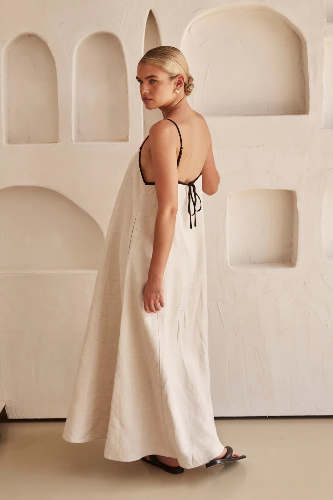 Tranquil Linen Maxi Dress - TheBohoBloom