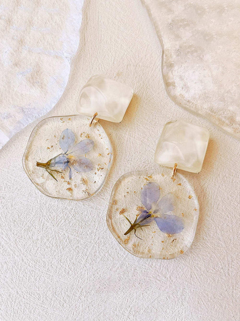 Golden Petal Memory Drops Earrings