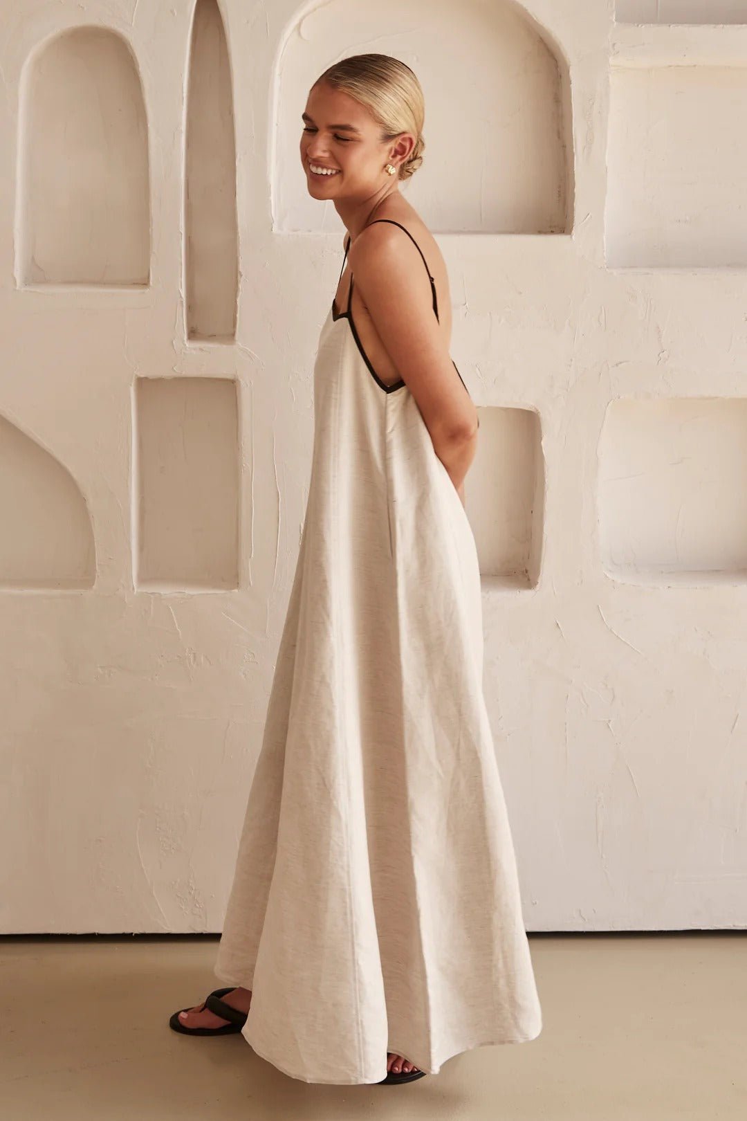 Tranquil Linen Maxi Dress - TheBohoBloom
