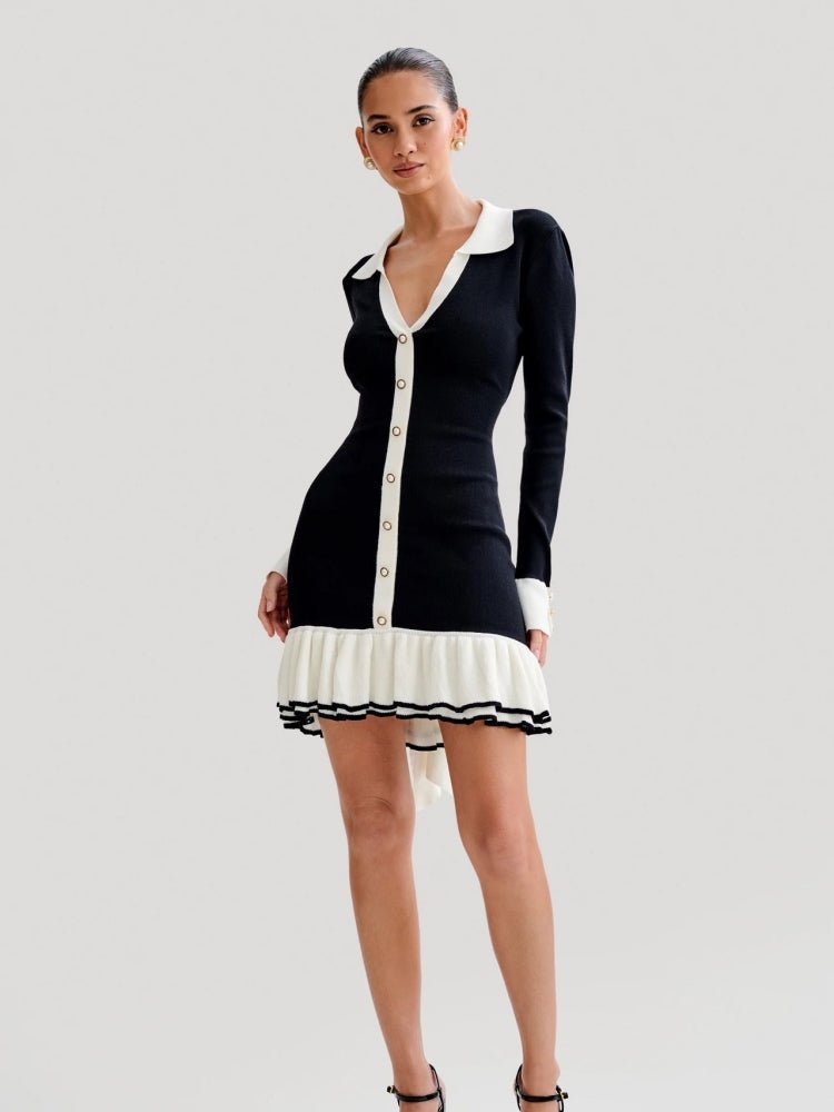 Elegance in Ruffles Mini Dress - TheBohoBloom