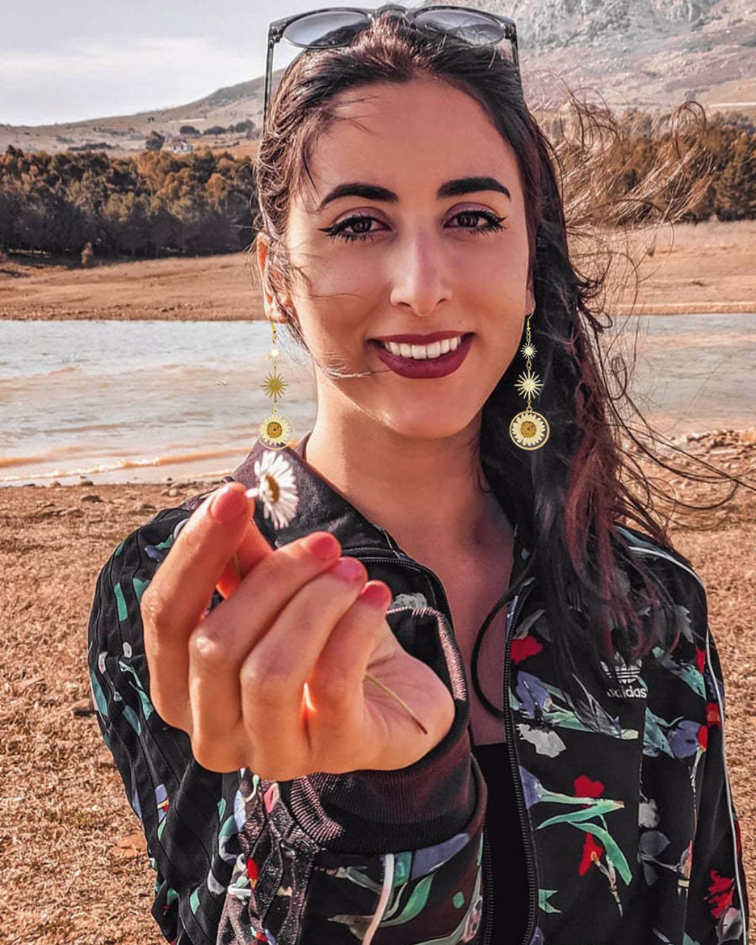 Petal & Ray Nature Drop Earrings