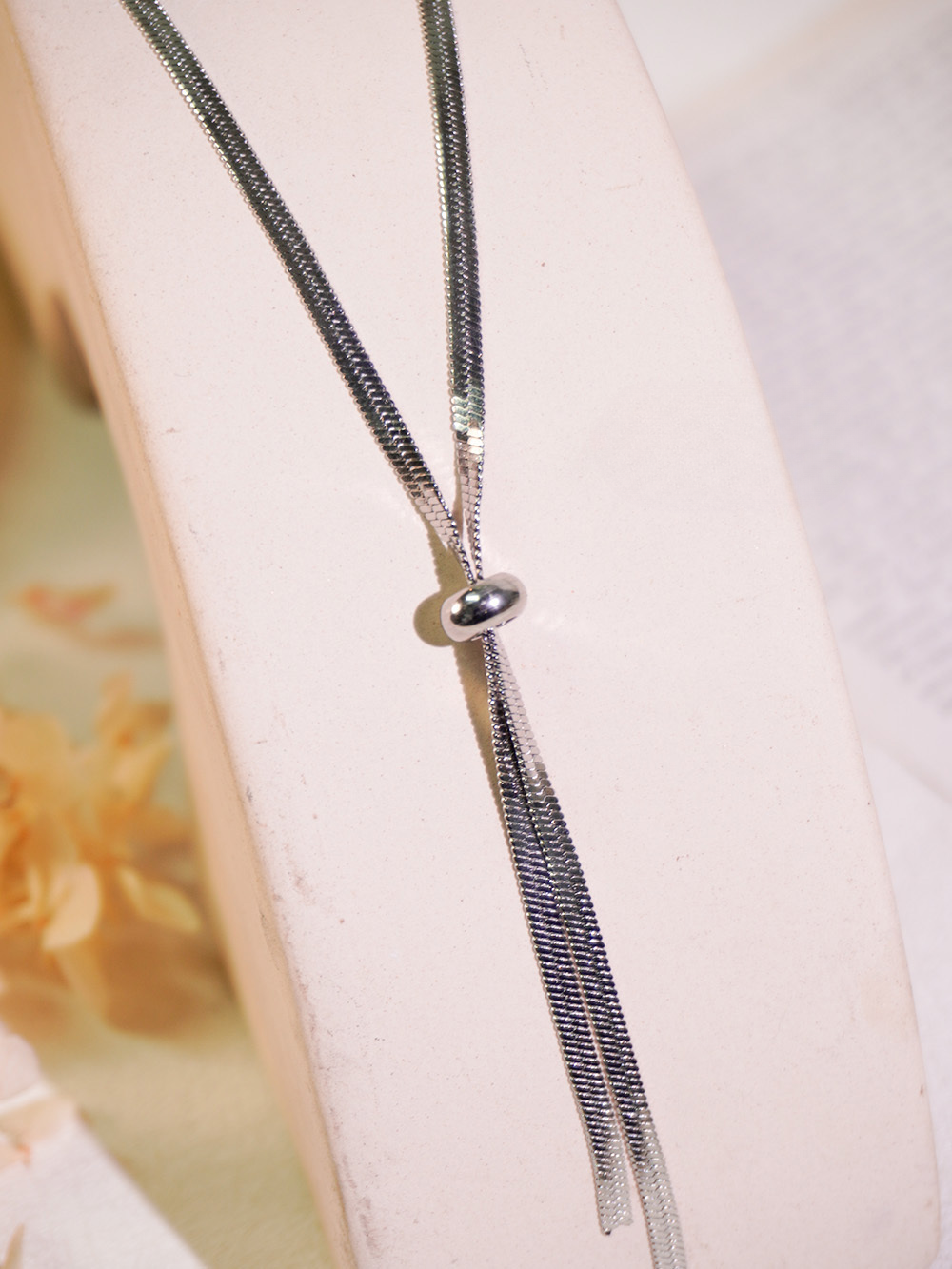 Silver Whisper Snakebone Necklace