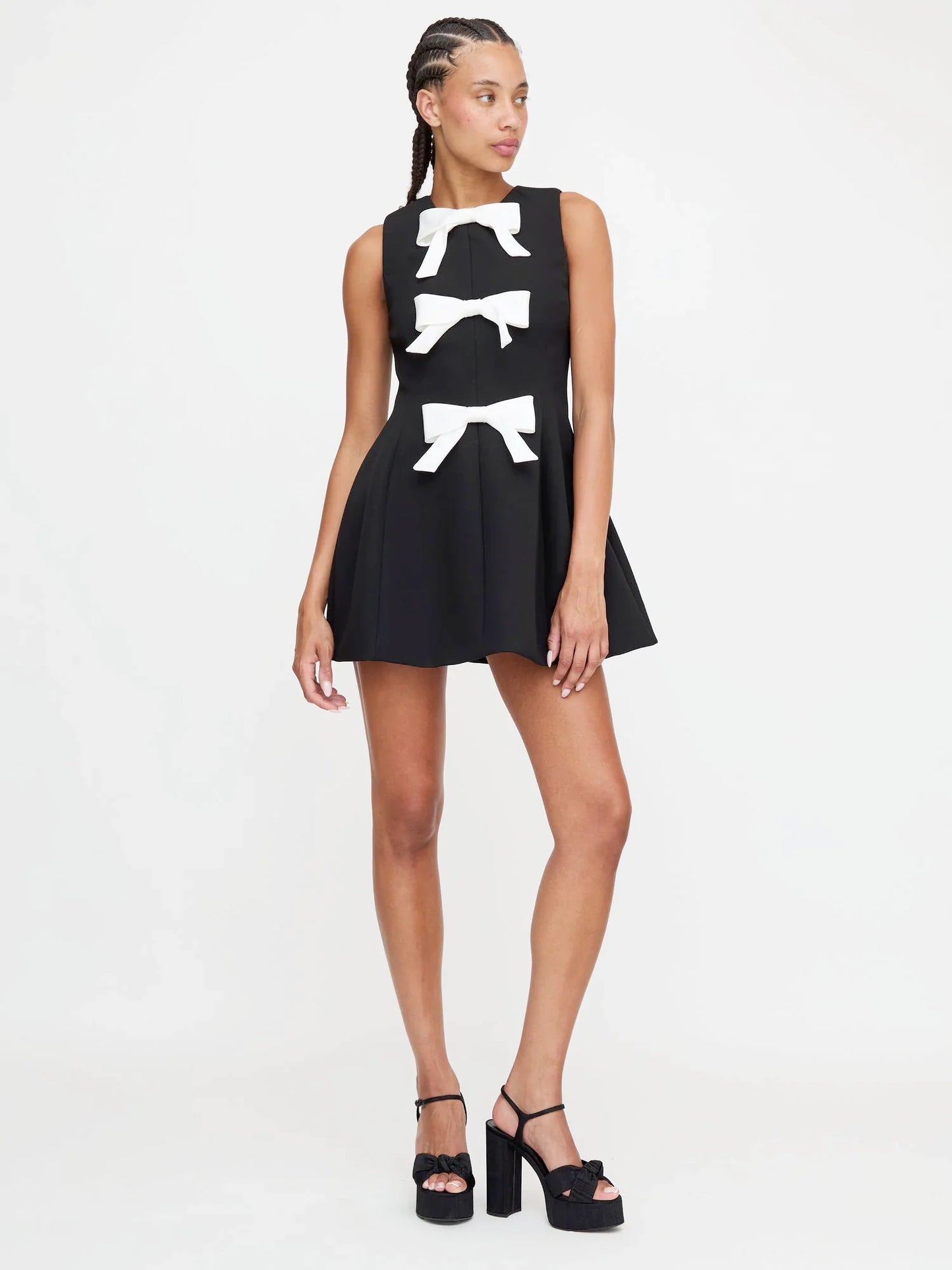 Bow Elegance Mini Dress - TheBohoBloom