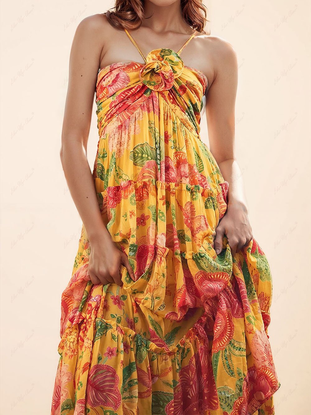 Petals Open - Back Maxi Dress - TheBohoBloom