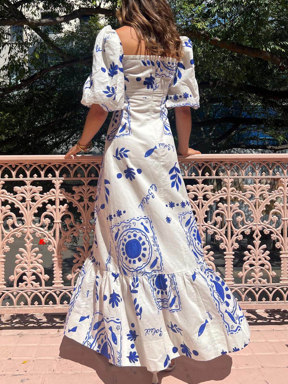 Bloom Vacation Puff Sleeve Maxi Dress - TheBohoBloom