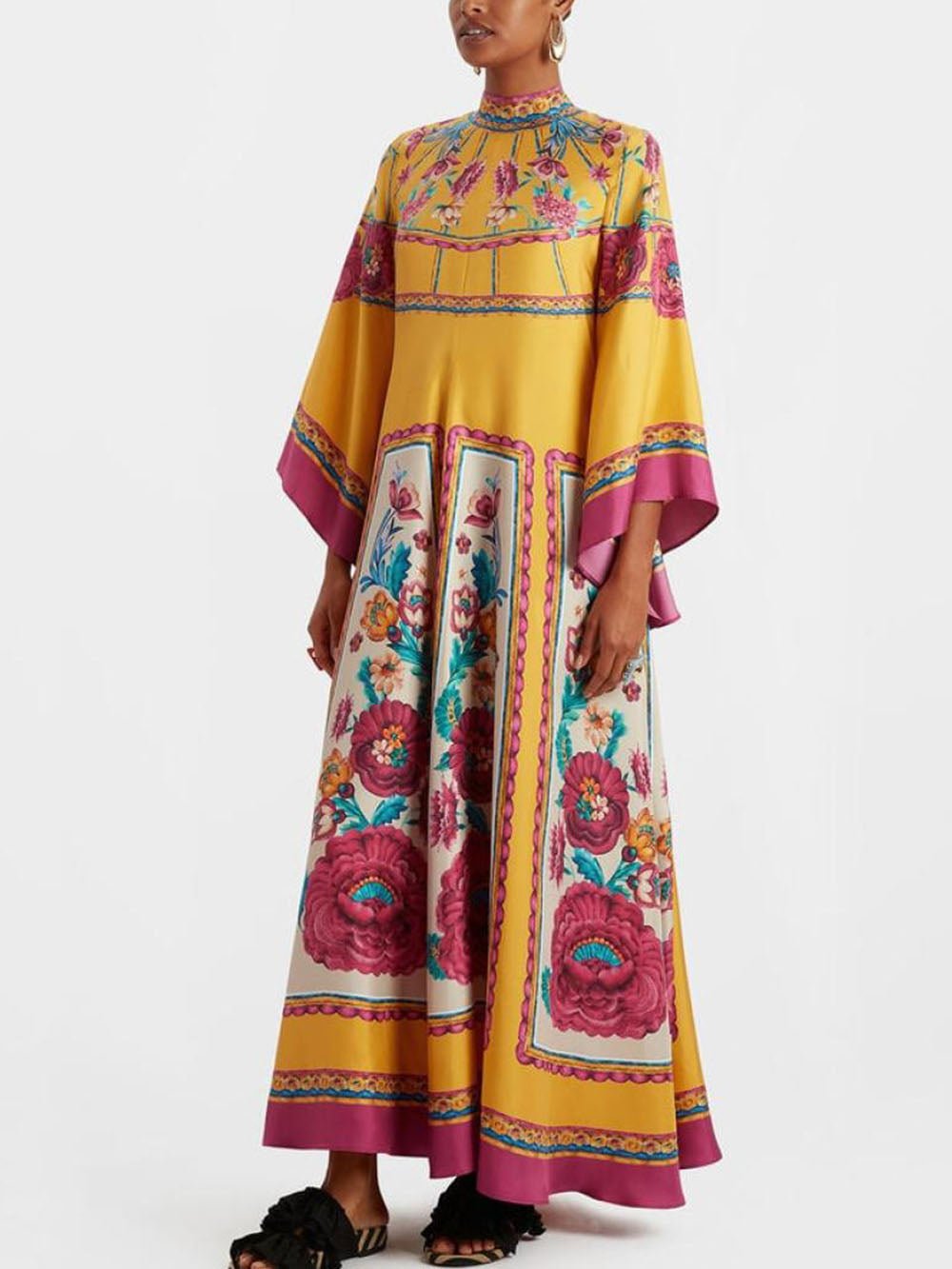 Draped Chic Sleeve Maxi Dress - TheBohoBloom
