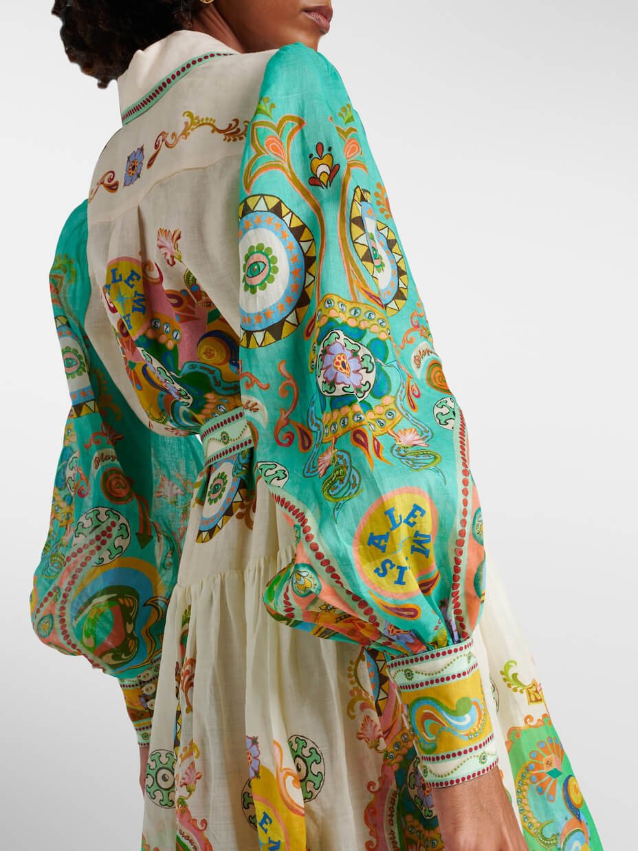 Jardin de Fleurs Art Midi Dress - TheBohoBloom
