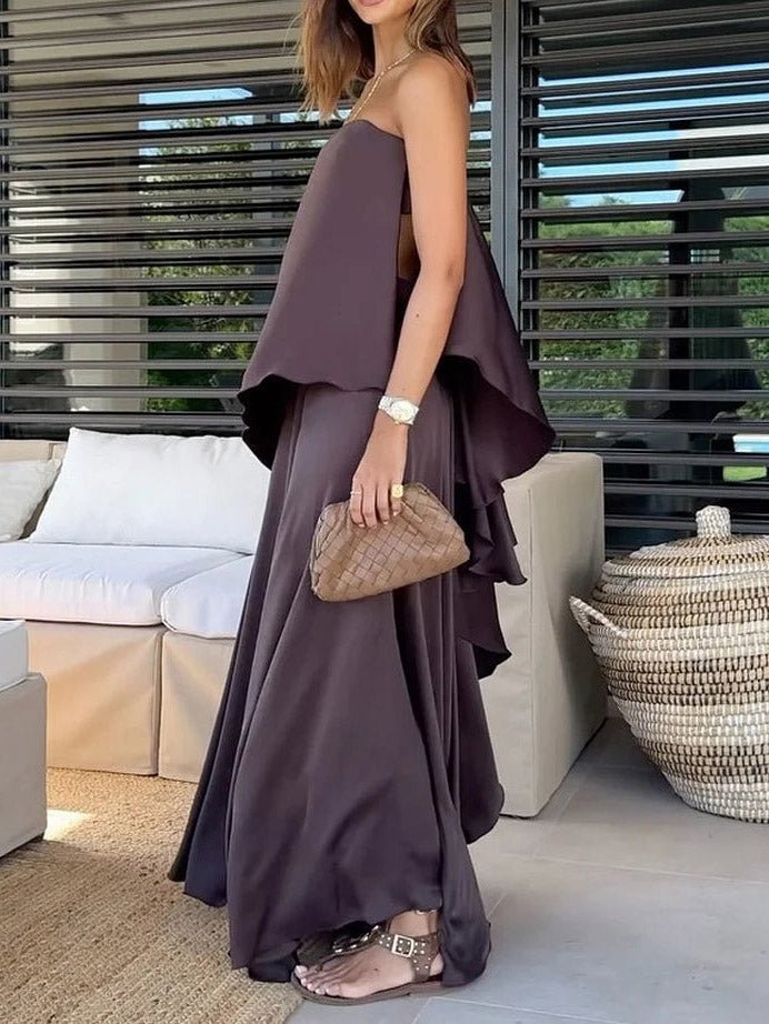 Luxe Sleeveless Tube Maxi Dress - TheBohoBloom