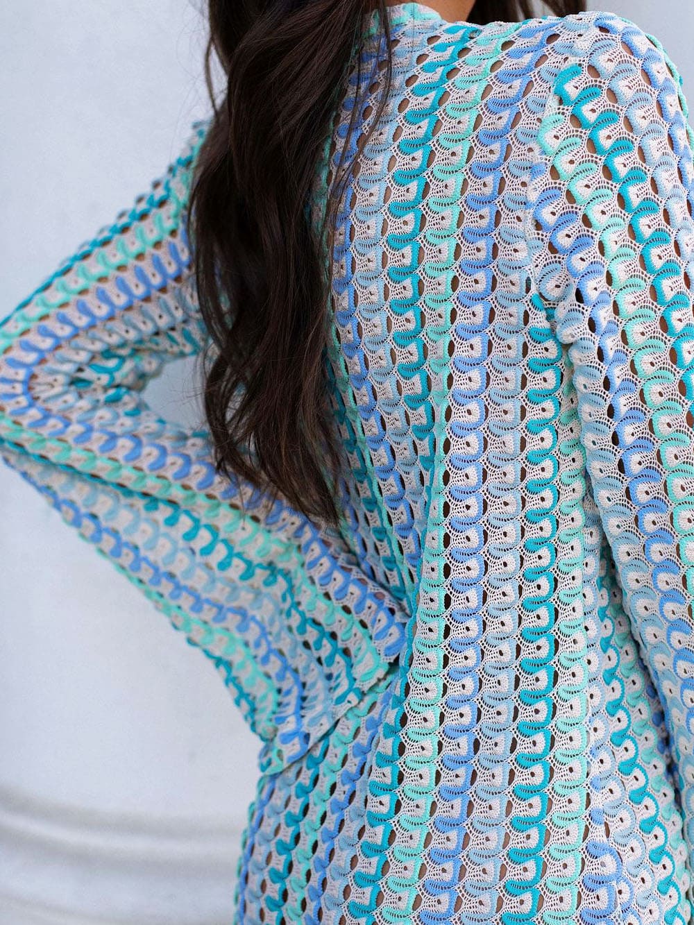 Aqua Wave Boho Beach Maxi Dress - TheBohoBloom