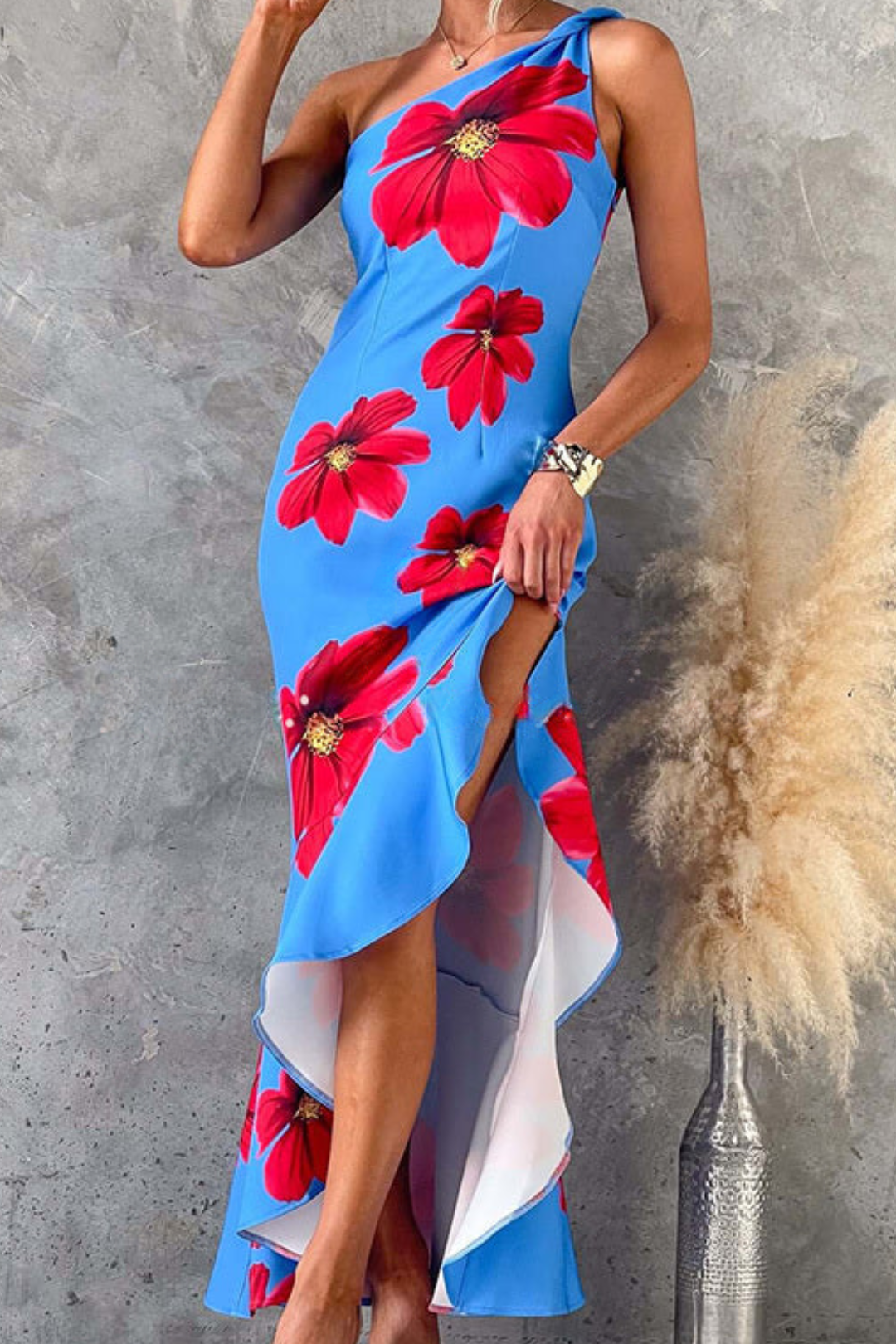 Elysian Bloom Curve Maxi Dress