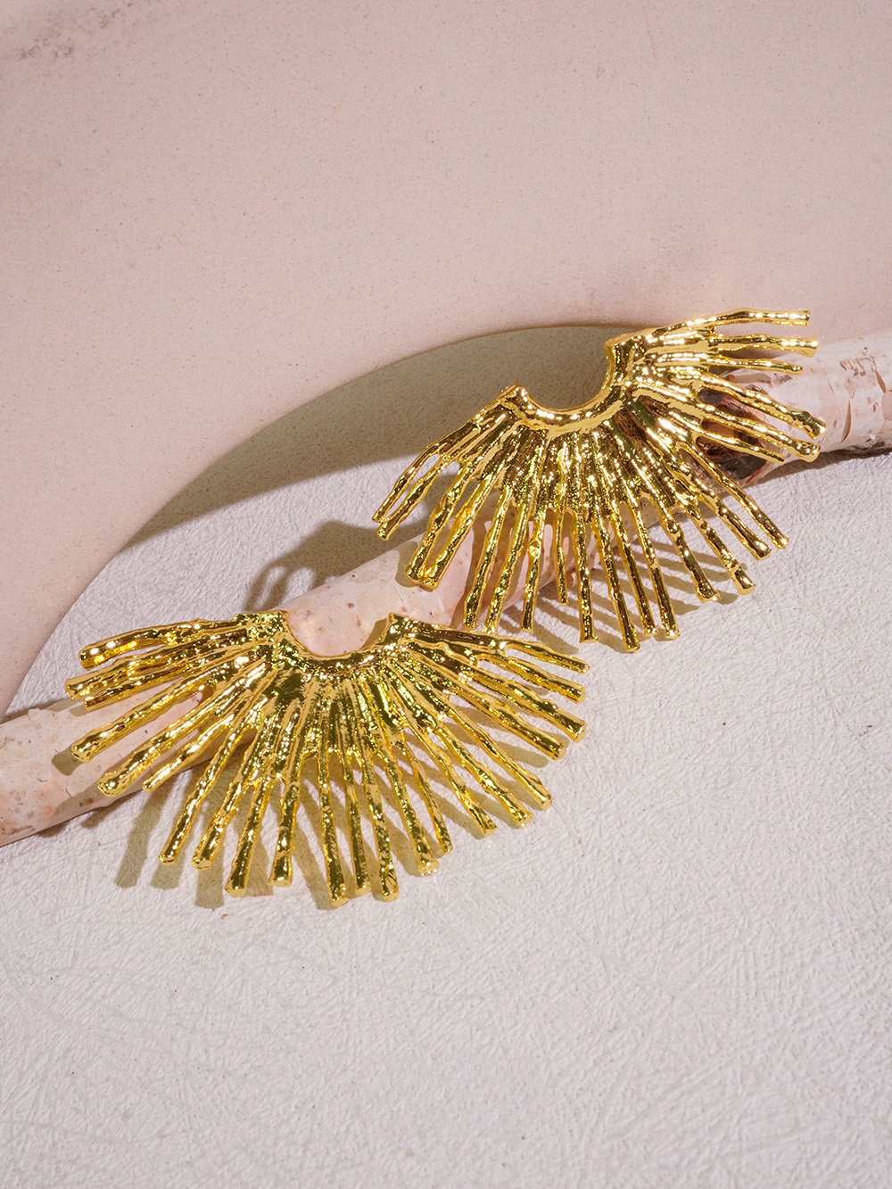 Cosmic Glint Fan Earrings