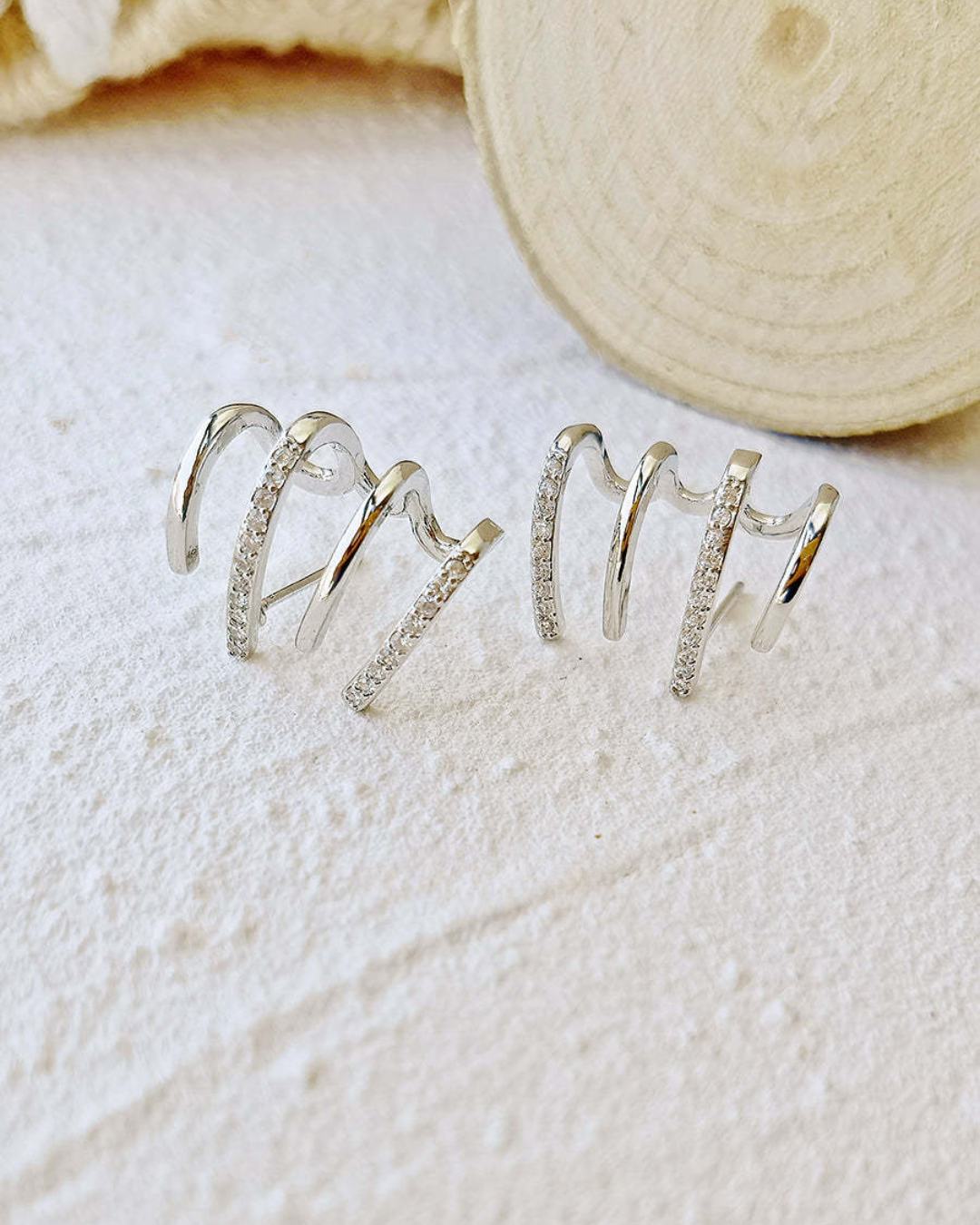 Pendientes en Espiral con Brillo Minimalista