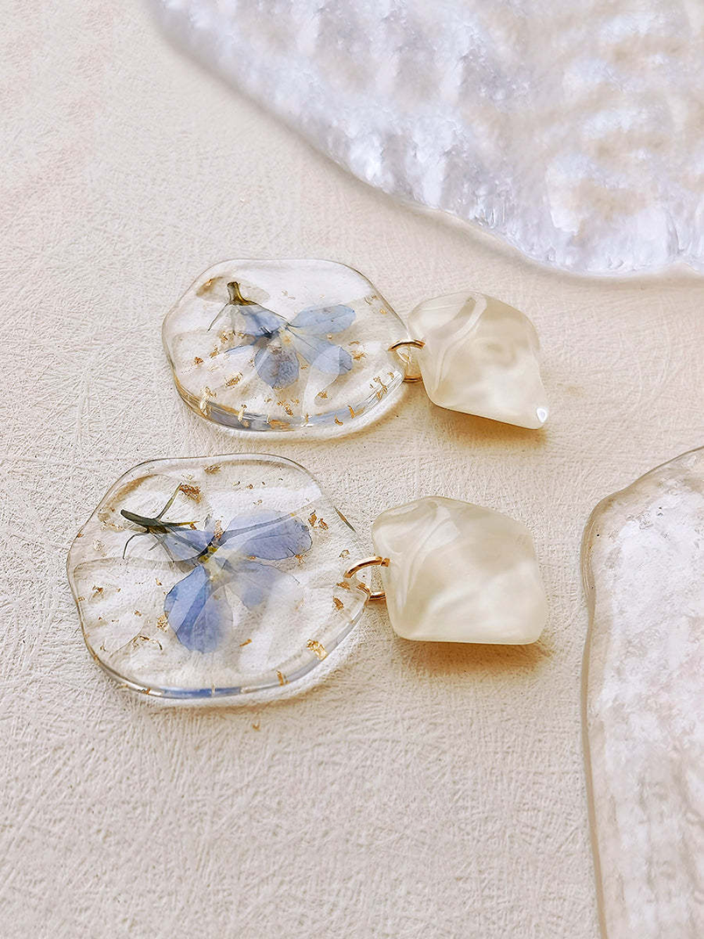 Golden Petal Memory Drops Earrings