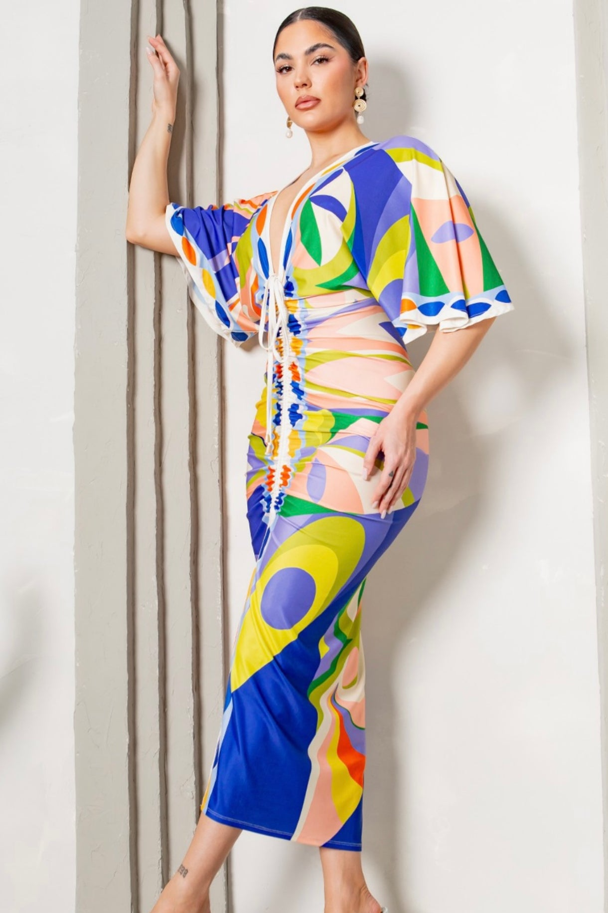 Kaleidowave Midi Dress