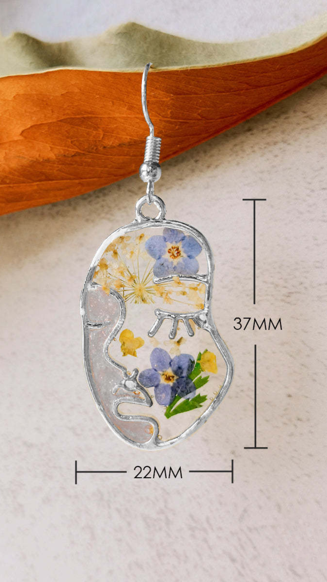 Painted Bloom Face Earrings