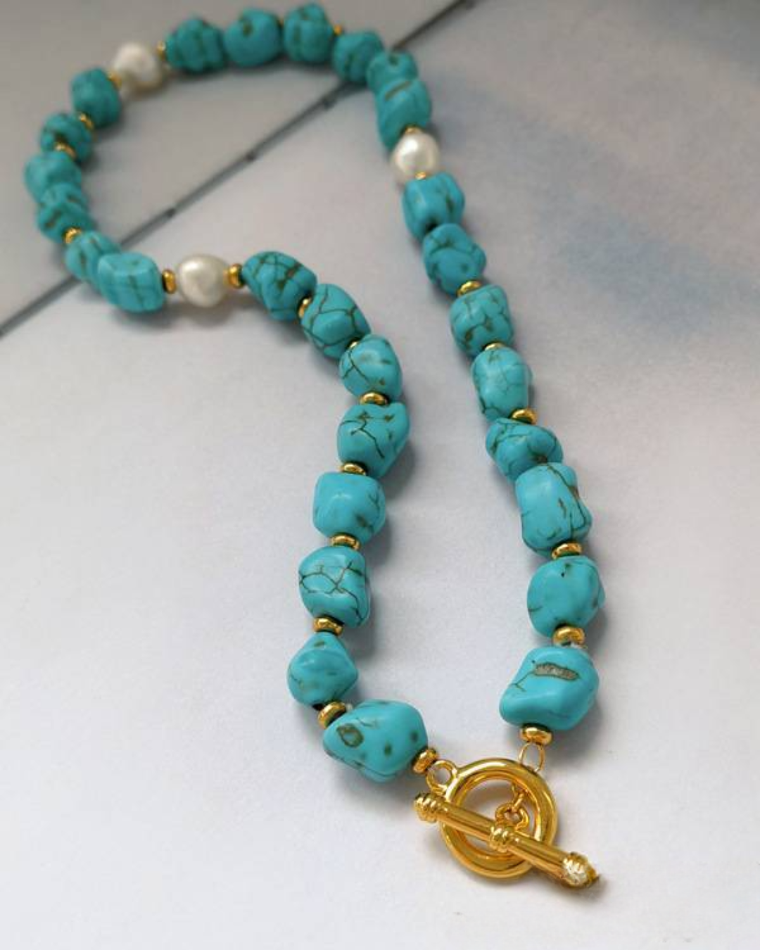 Raw Earth & Sea Necklace and Bracelet