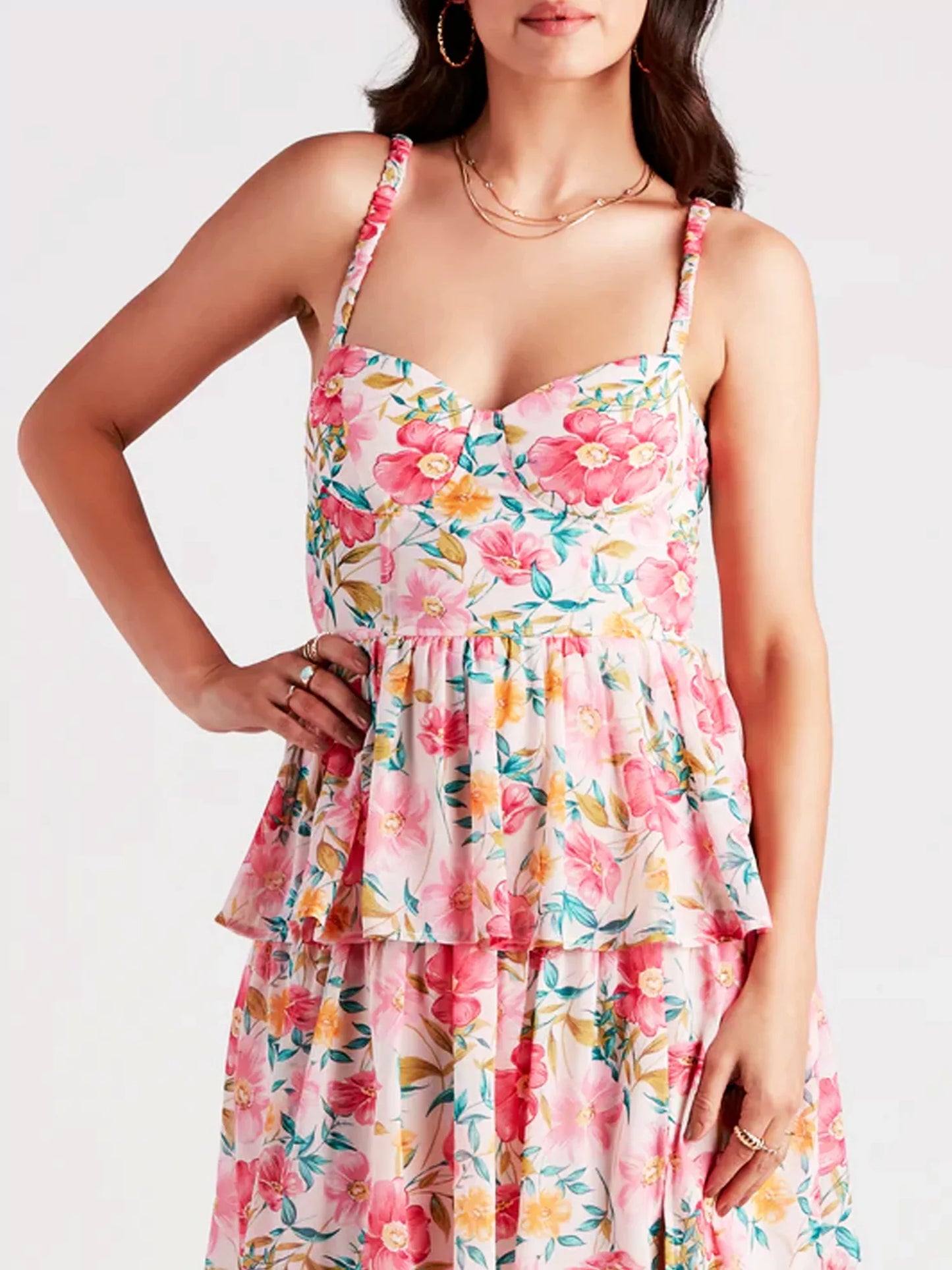 Petals Symphony Tiered Maxi Dress - TheBohoBloom